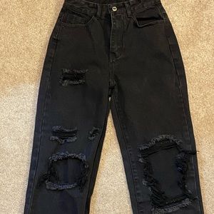 never worn black shein jeans very nice actual jean material